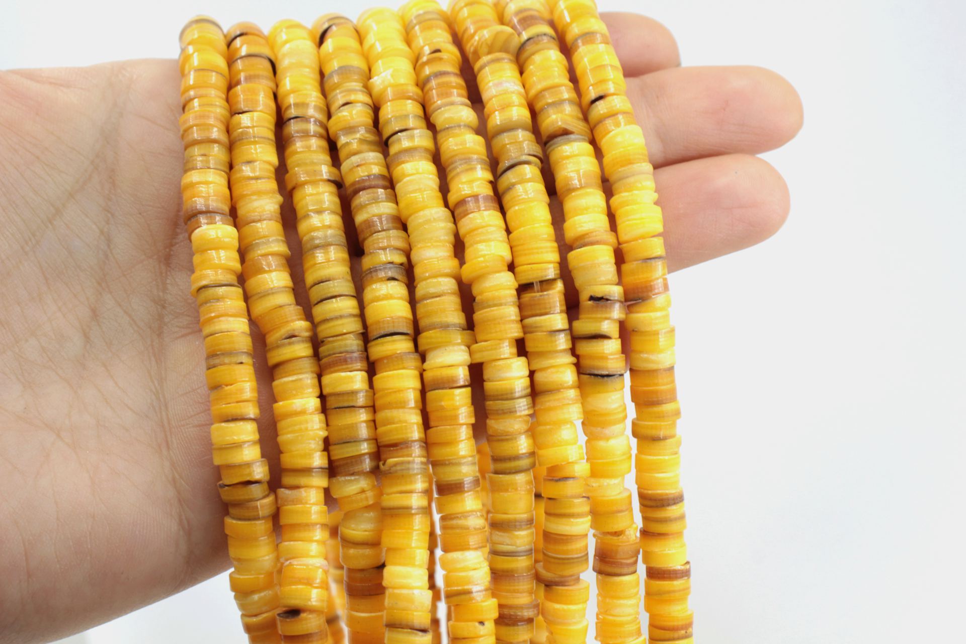 6mm-yellow-shell-beads-jewelry-making