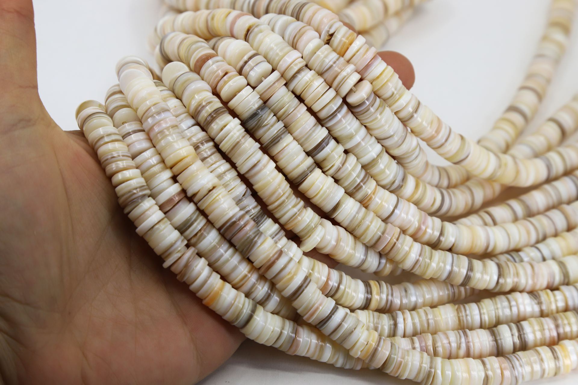 white-shell-beads-jewelry-making