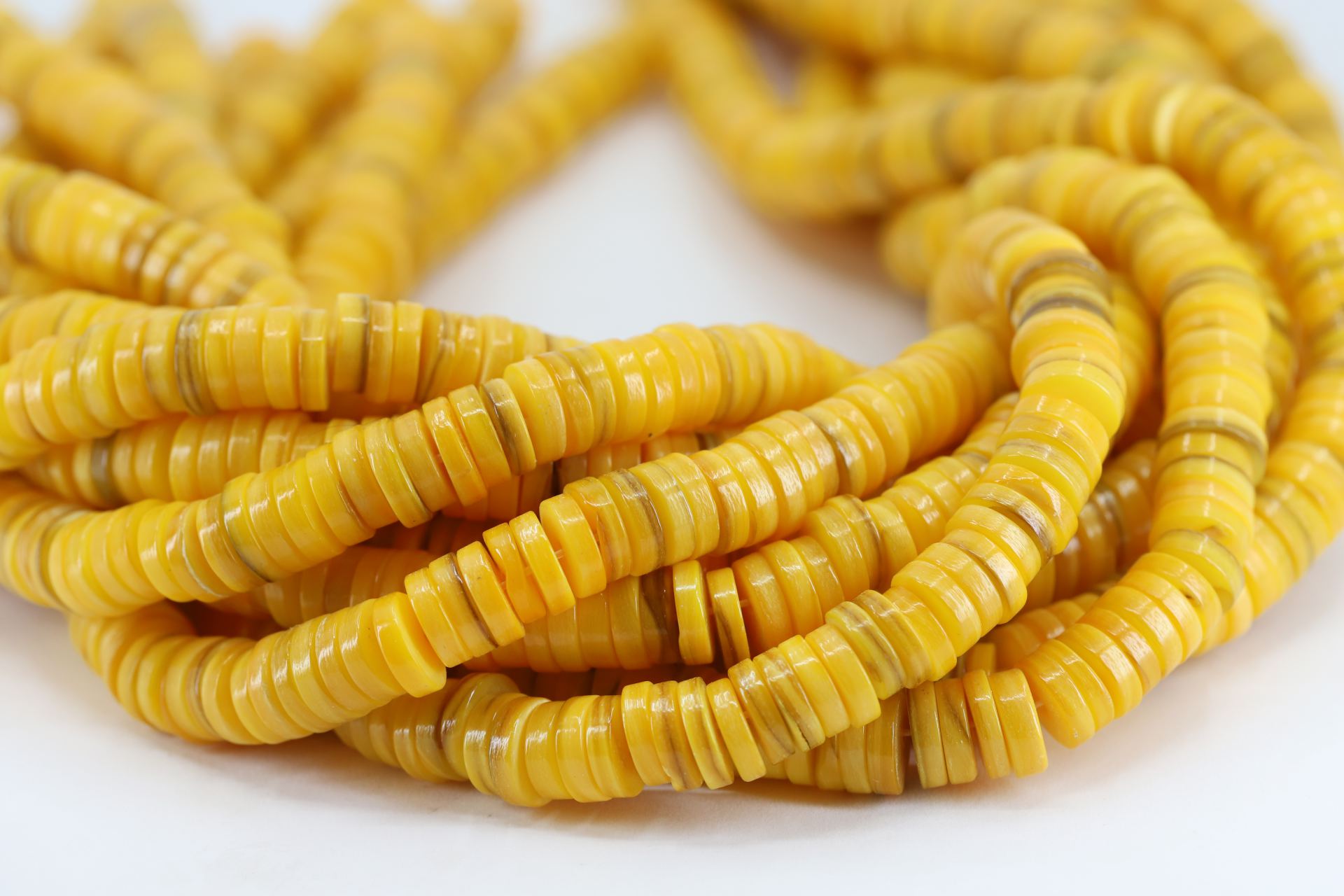 8mm-bright-yellow-shell-jewelry-making