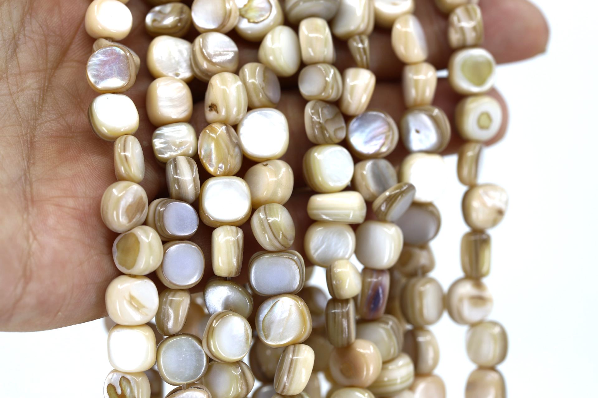 8mm-beige-asymmetric-shell-beads-strand