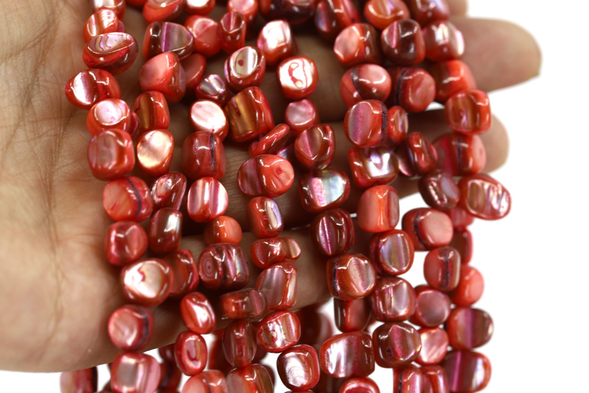 8mm-maroon-asymmetric-shell-beads-strand