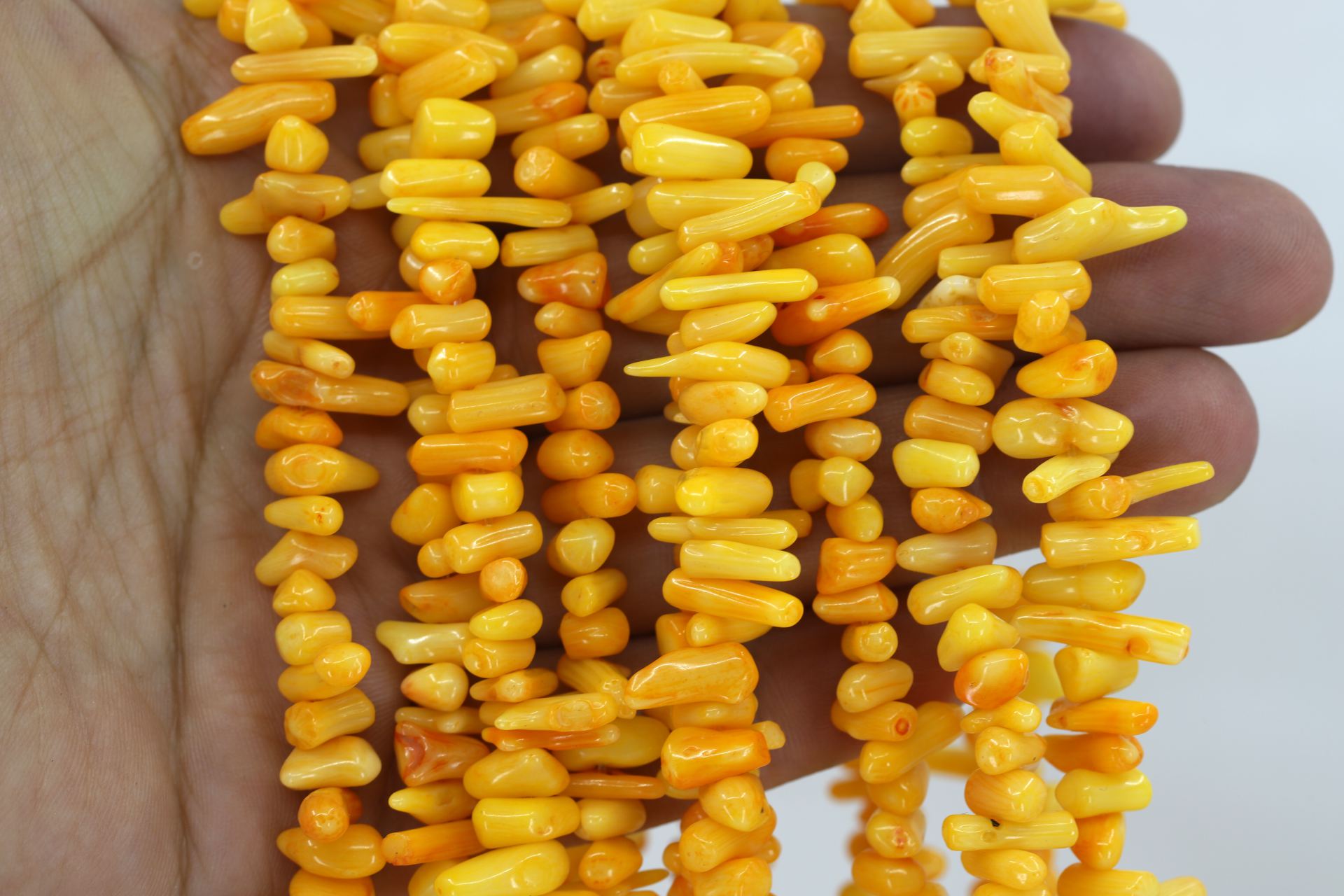 yellow-spike-coral-beads-jewelry-making