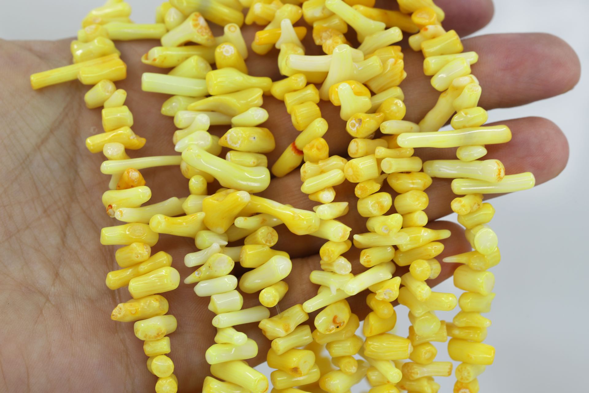 light-yellow-spike-coral-jewelry-making