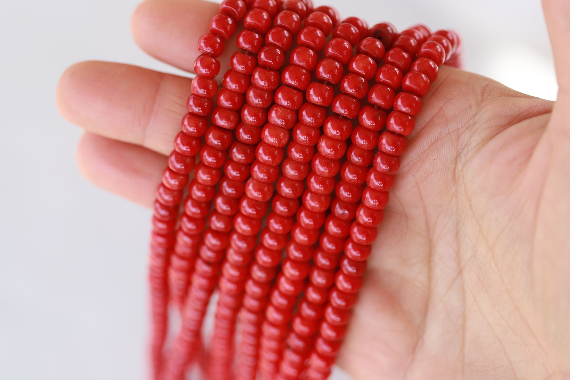 natural-coral-beads-rondelle-strand