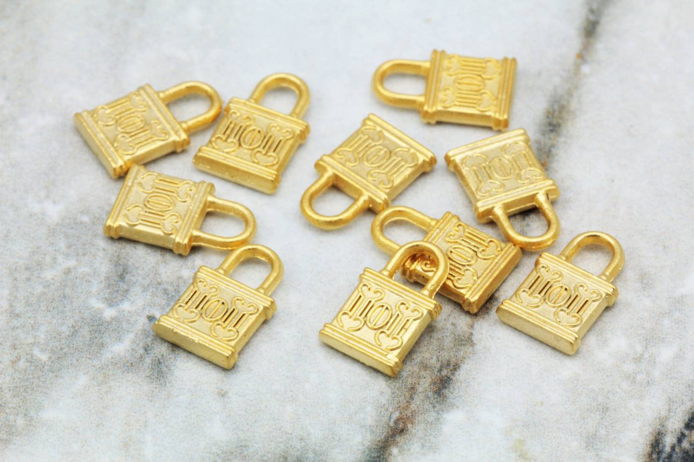 gold-plated-metal-mini-tiny-lock-pendant