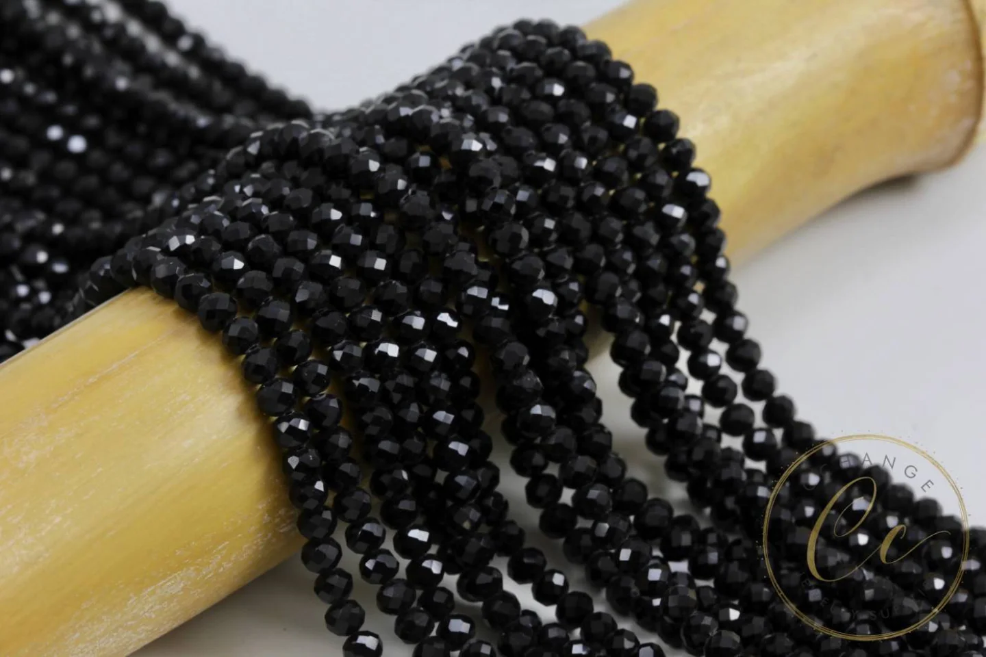 4mm Black Crystal Glass Beads CB4 10 4mm Crystal Beads