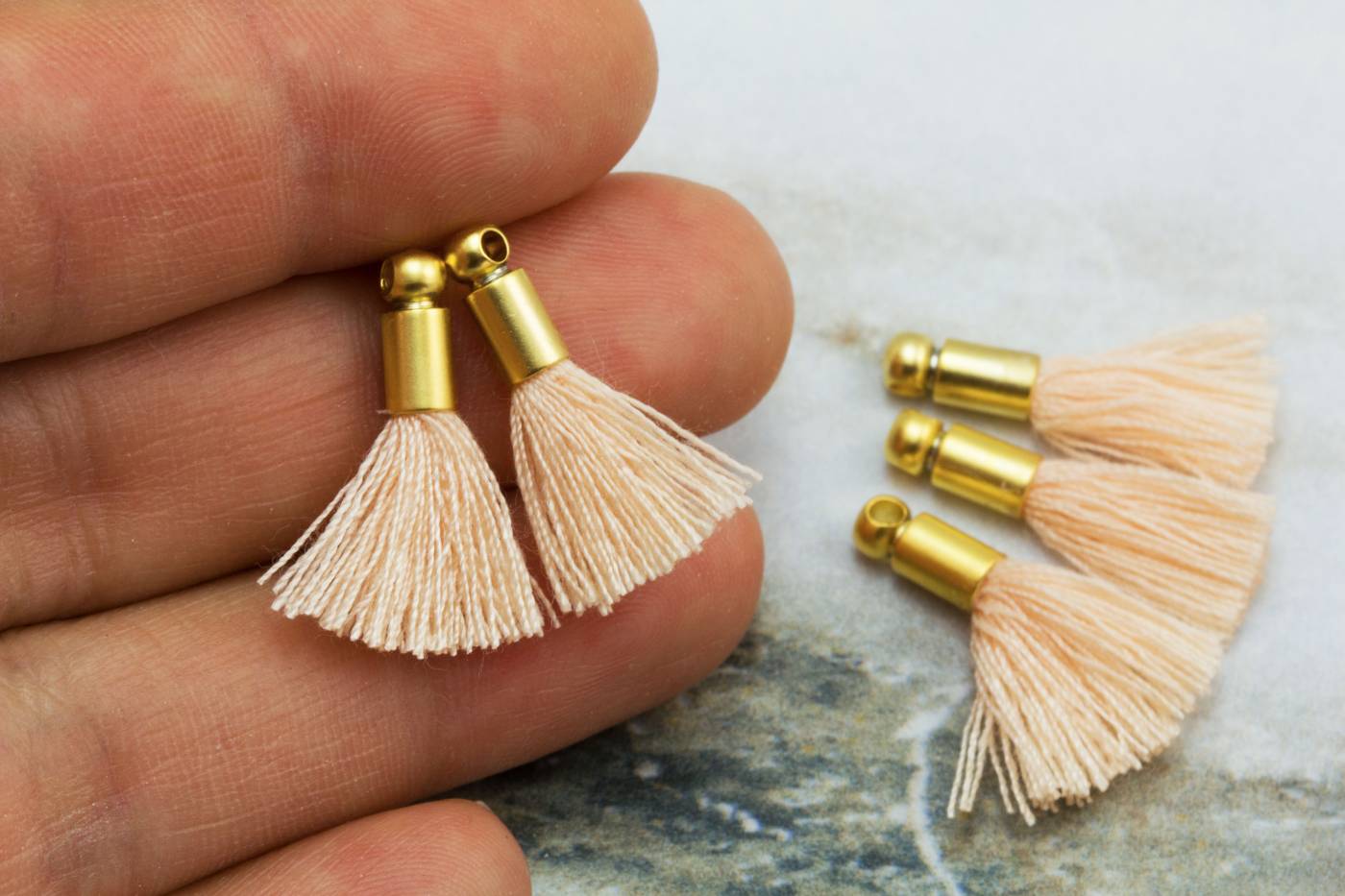 2cm-apricot-cotton-mini-tassels