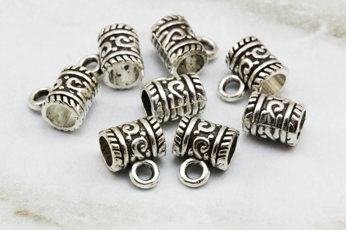 metal-barrel-shape-charm-holder-findings