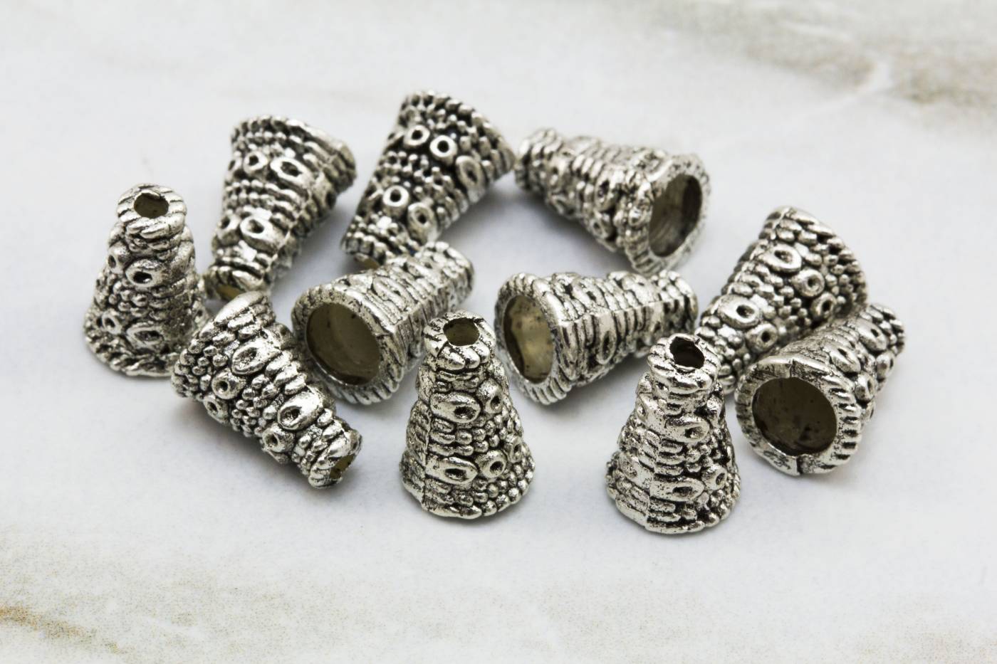 metal-cone-bead-caps-jewelry-findings