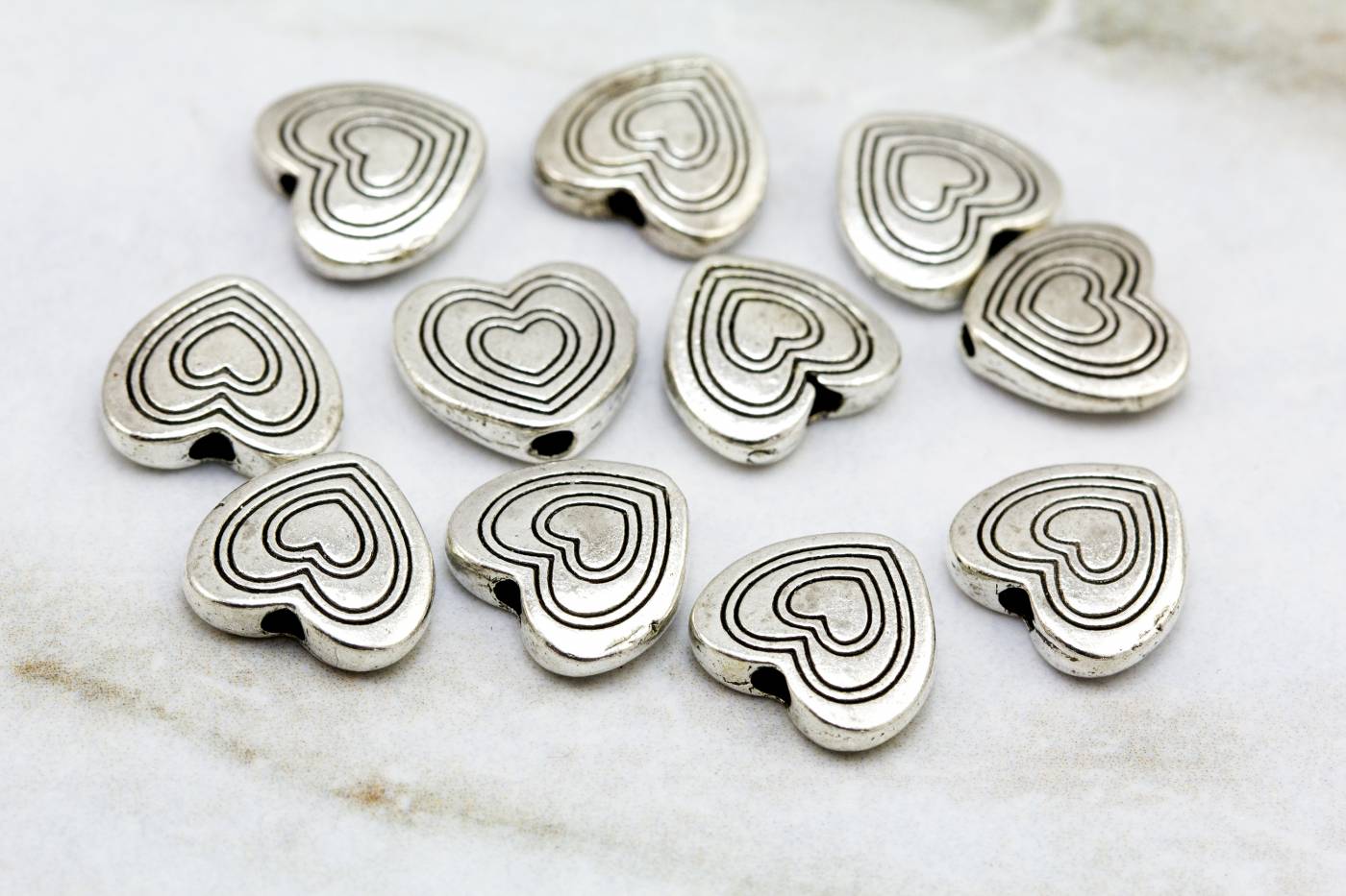 antique-silver-colour-heart-beads-charms