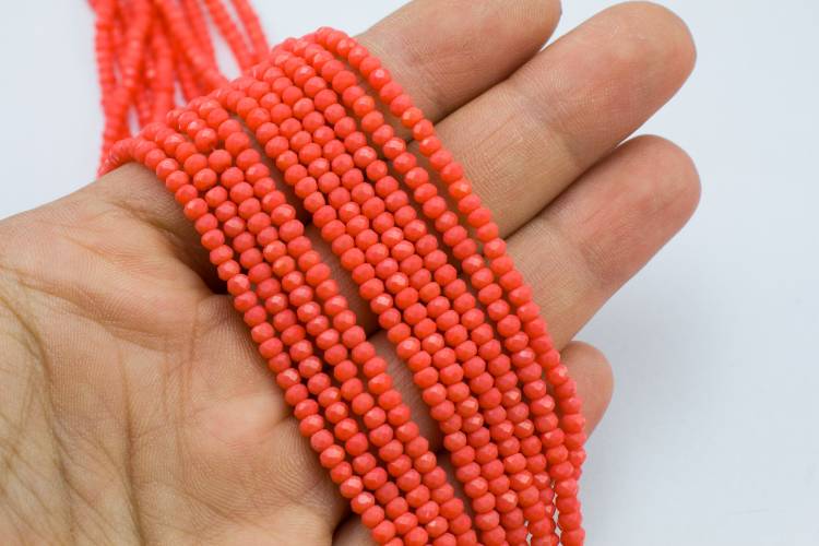 2mm Faceted Crystal Glass Beads