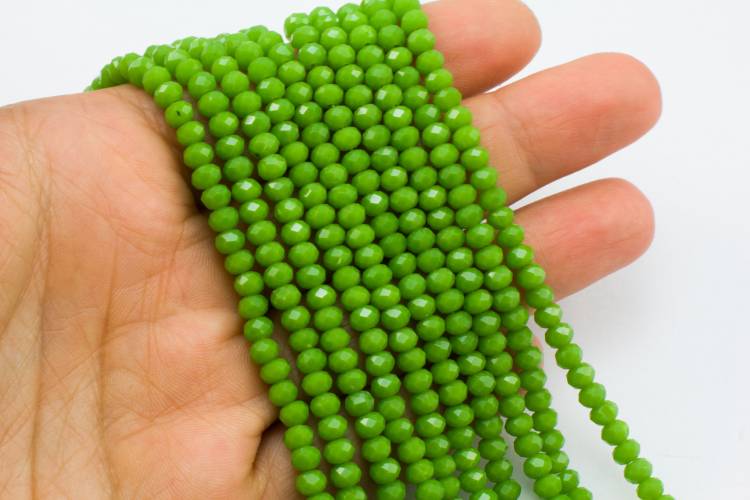 4mm Faceted Crystal Glass Beads